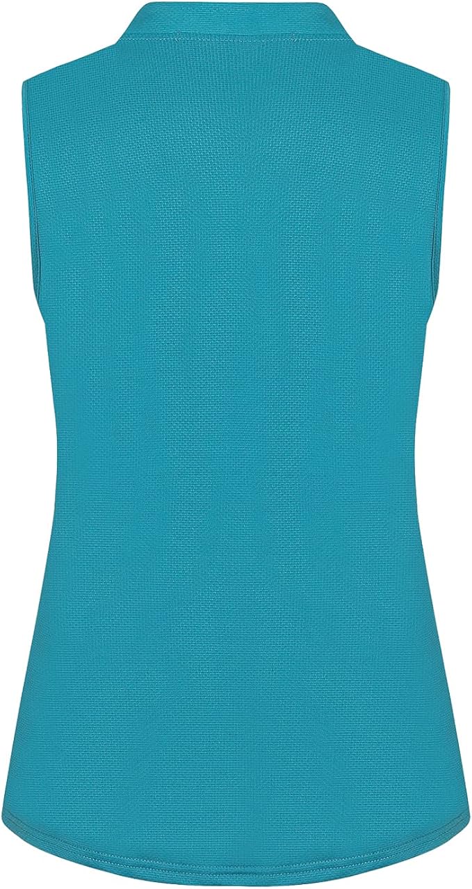 Womens Sleeveless Golf Polo Shirts Lightweight Tennis Sport Tops