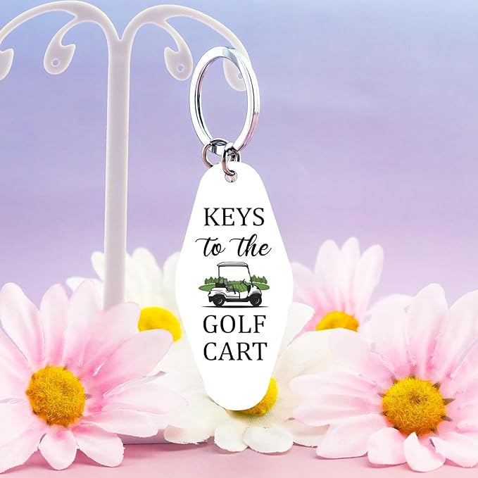 Golf Keychain Stuff Gifts for Golfers Keys To The Golf Cart Accessories for Women Golfing Accessories for Men Daddy Boss Uncle Funny Golfer Gifts Christmas Stocking Stuffer Gift Ideas
