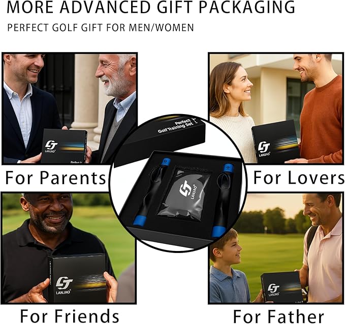 Golf Grip Trainer 2 Pack with Swing Correcting Arm Band, Golf Training Aid, Golf Grip Kit,Grip Trainer Golf Club to Help Train Correct Hand Position