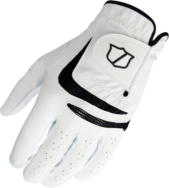 Wilson Men's Grip Plus Golf Gloves - White/Black