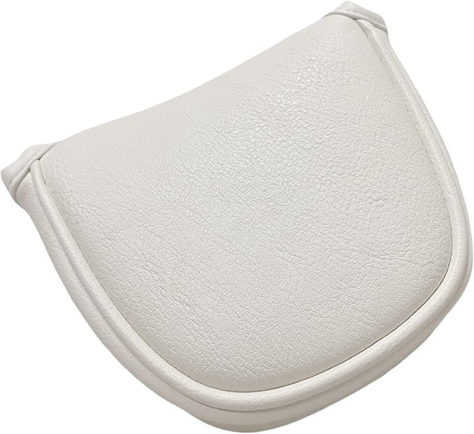 Blank Golf Mallet Putter Cover - Black or White Head Cover with Magnetic Closure