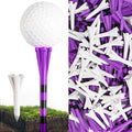 FINGER TEN Unbreakable Golf Tees Plastic 80 3 1/4" or 2 3/4" Driver Tees with 20 1 1/2" Iron Tees Assorted Pack, Low Resistance & Consistent Height Long Short Tees with Bright Colors