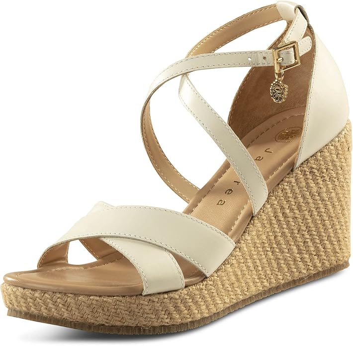 JATAREA Leather Wedge Sandals for Women | Women's Sandals Perfect for Summer