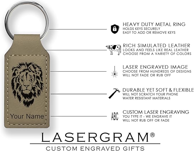 LaserGram Rectangle Keychain, Disc Golf, Personalized Engraving Included