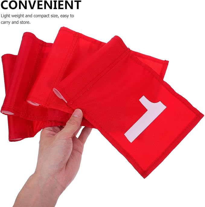 4Pcs 4Pcs Numbered Training Flags Durable Putting Course Flags for Practice Portable Lightweight Golf Markers for Backyard and Outdoor Use