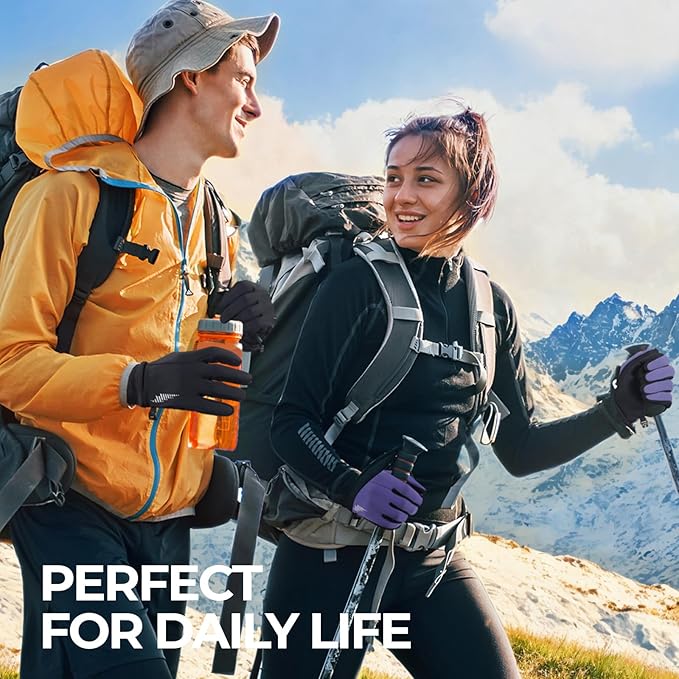 rivmount Winter Gloves Women Men for Cold Weather, Running Driving Cycling, Water-Resistant & Touch Screen, Snow Ski Gloves Liner, Warm Glove for Daily Work & Sports Outdoor