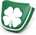 4 Leaf Clover Golf Mallet Putter Cover Headcover Club Protector Magnetic Clover for Odyssey 2ball,Red Oworks,Stroke Lab,Scotty Cameron,Taylormade Putters