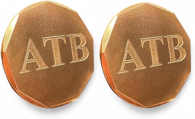 Personalized Golf Ball Marker Set of 2 - Solid Brass & Copper Golf Accessories for Men - Golf Gifts for Men & Golf Ball Marker - Unique Golf Gifts