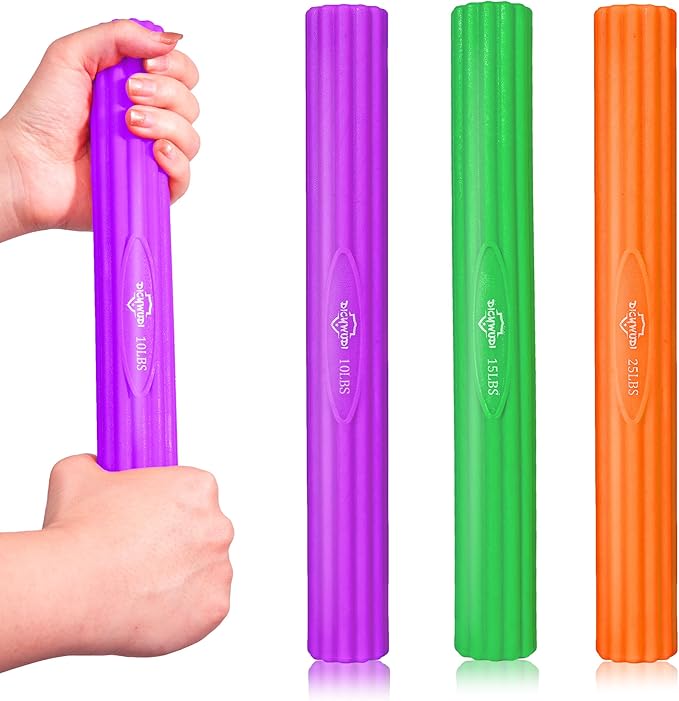 Flex Therapy Bar and Grip Strength Trainers set, Physical Therapy & Resistance Bar for Golfers Elbow, Tendinitis, Wrist,Forearms Pain, Improve Grip Strength and Relieve Pain