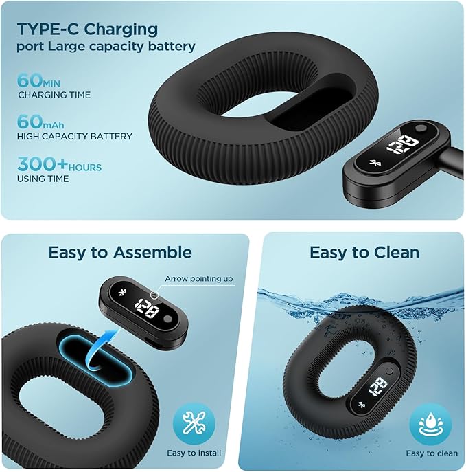 Smart Grip Trainer, Supports Multiple Game Interaction and HID Mode Video Browsing,Hand Gripper for Fitness, Stress Relief and Rehabilitation Training, Hand Exerciser
