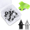 1/4 Inch Carbon Steel Track Spikes, 32 Pieces Lighter Weight Spikes Track Shoes, Each Nail Weighs Only 0.47 Grams, Used for Track and Field Sprinting or Cross Country