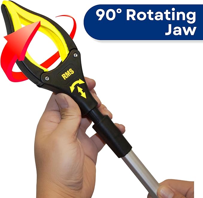 RMS 2-Pack 34 Inch and 21 Inch Grabber Reacher with Rotating Jaw - Mobility Aid Reaching Assist Tool