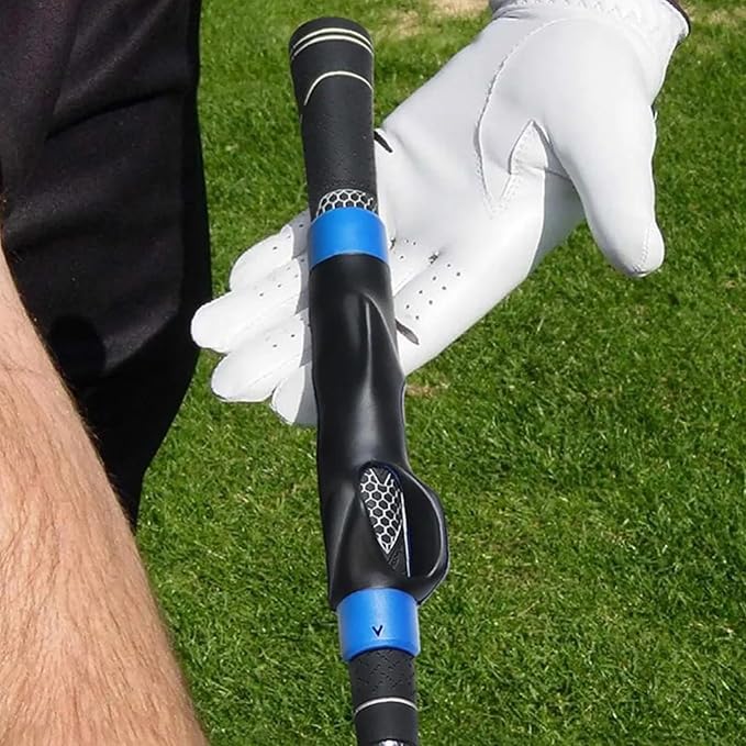 2 Pcs Blue Golf Grip Trainer for Right Hand - 6 inch Golf Swing Practice Tool to Fix Hand Position & Improve Swing,Correct Aid for Beginners,