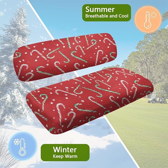 Fashion Print Golf Cart Seat Covers 2 Passenger Golf Cart Backrest Cover Golf Cart Seat Towel Gift for Friends