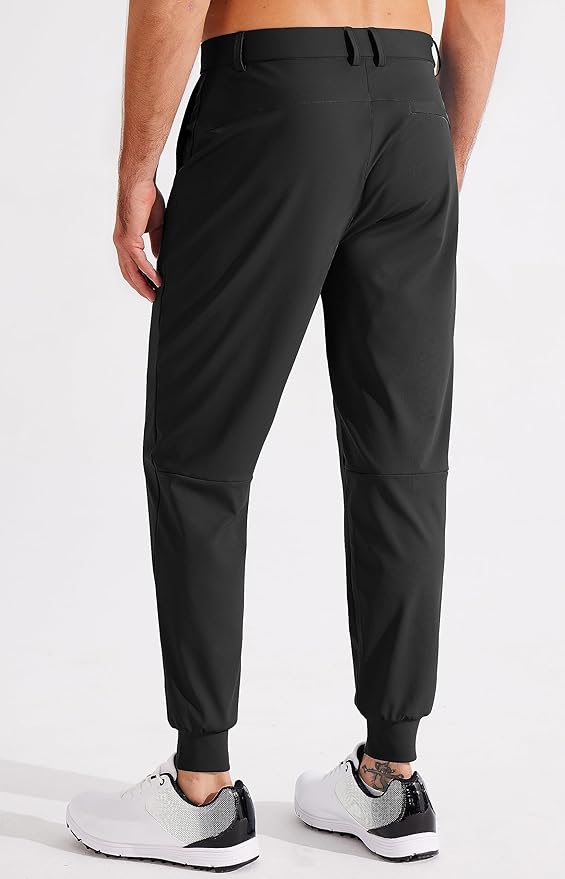 Libin Men's Golf Pants Joggers Lightweight 3 Pockets Slim Fit Soft Stretchy Tapered Work Dress Athletic