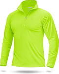 Boladeci Men's UPF 50+ Sun Shirts 1/4 Zip Long Sleeve SPF UV Protection Lightweight Quick Dry Quarter Zip Golf Shirts
