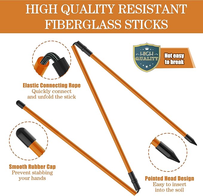Golf Alignment Sticks 2 Pack,Upgraded 48" Collapsible Alignment Stick Golf Training Aid for Aiming, Putting, Swing Trainer, Golf Training Sticks with Clear Tube Case