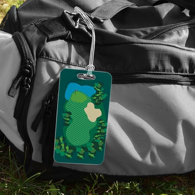 ChalkTalkSPORTS Golf Luggage & Bag Tag | Golf Course | No Personalization on Back | Large