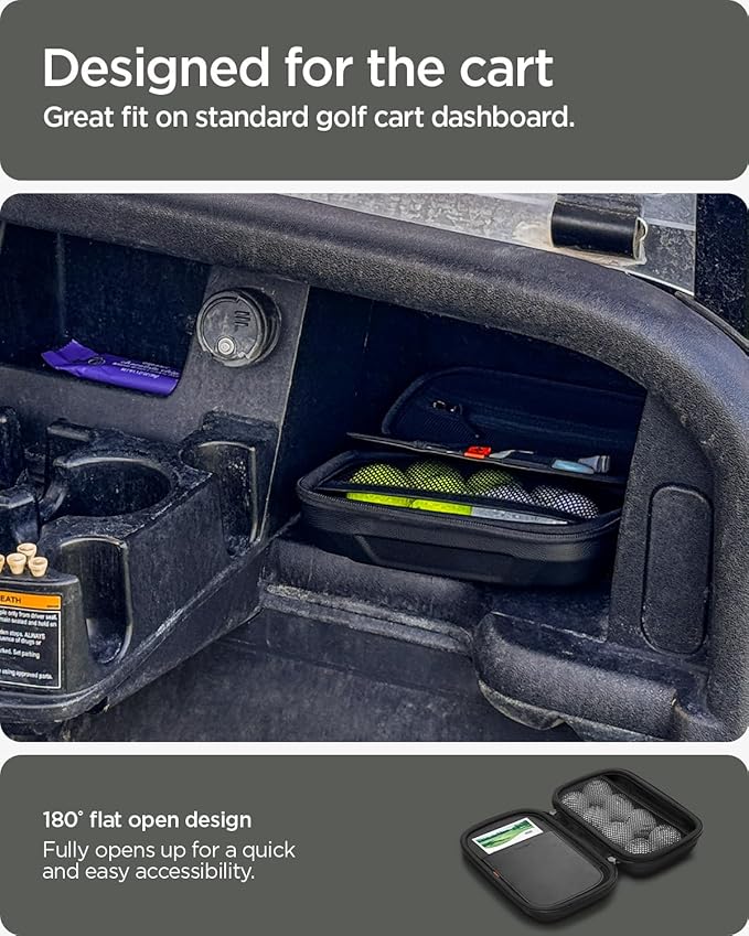 Spigen Golf Essentials Organizer Pouch - Golf Accessories/Valuables Holder and Case Fits Balls, Tees, Markers, Gloves