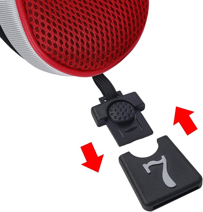 Andux 6pcs/Set Golf Club Head Covers Woods Drivers Fairway Hybrid Set Long Neck (3 Hybrid + 3 Woods)