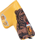 Golf Club Head Cover Golf Head Cover Driver Headcover Fairway Wood Headcover Hybrid Club Head Cover Golf Blade Mallet Putter Cover Beer Bear