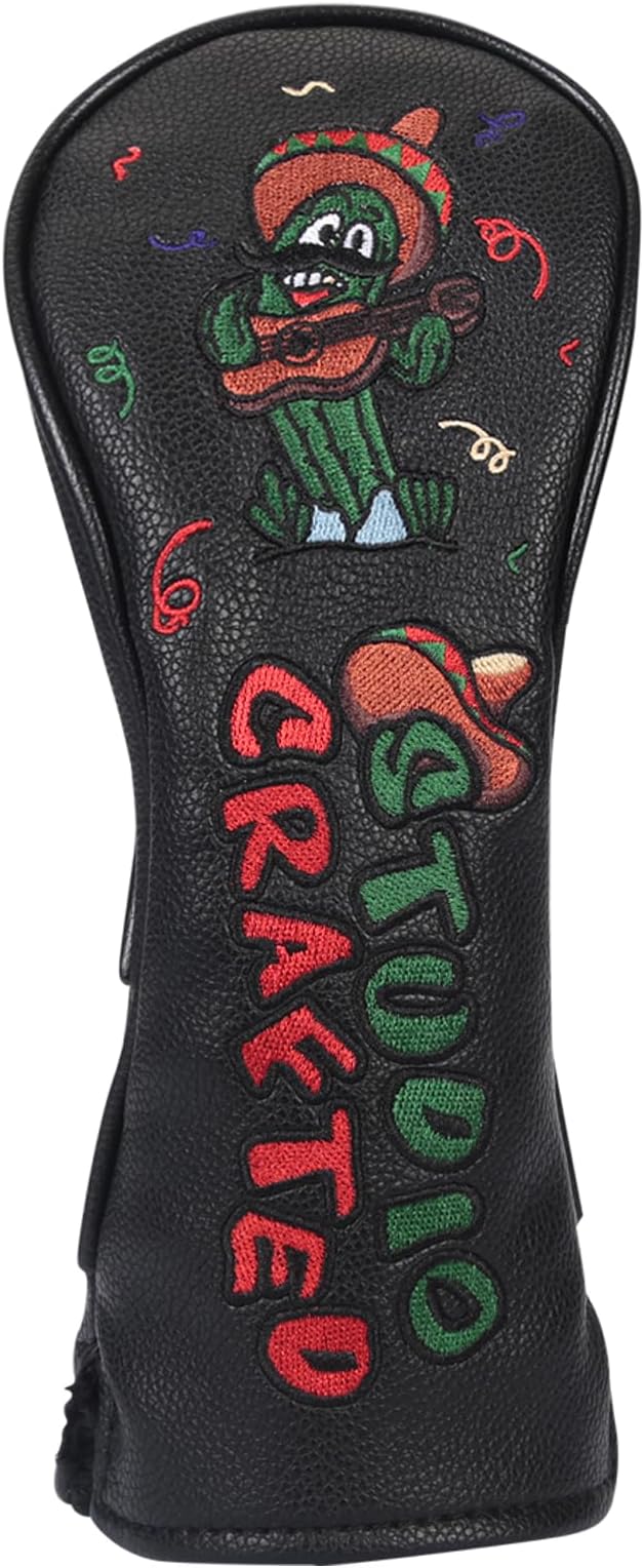 Cinco De Mayo Sombrero Golf Headcover for Driver Fairway Woods Hybrid Rescue Blade & Square Mallet Putter Head Cover