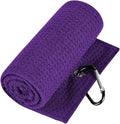 Golf Towel with Clip, Soft Microfiber Cleaning Cloth for Golf Clubs and Balls, Compact and Absorbent(A)