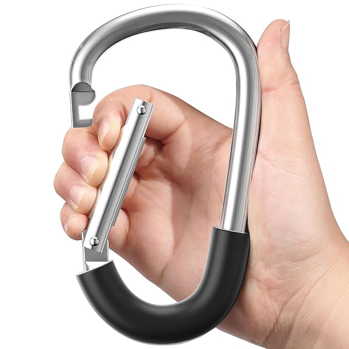 SURDOCA Stroller Hooks - Large, Heavy Duty Universal Stroller Clips and Hooks for Bags - Mommy Hook Accessories