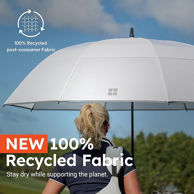 Weatherman Umbrella - Golf Umbrella - Windproof Sports Umbrella Resists Up to 55 MPH Winds - Available in 2 Sizes and 5 Colors