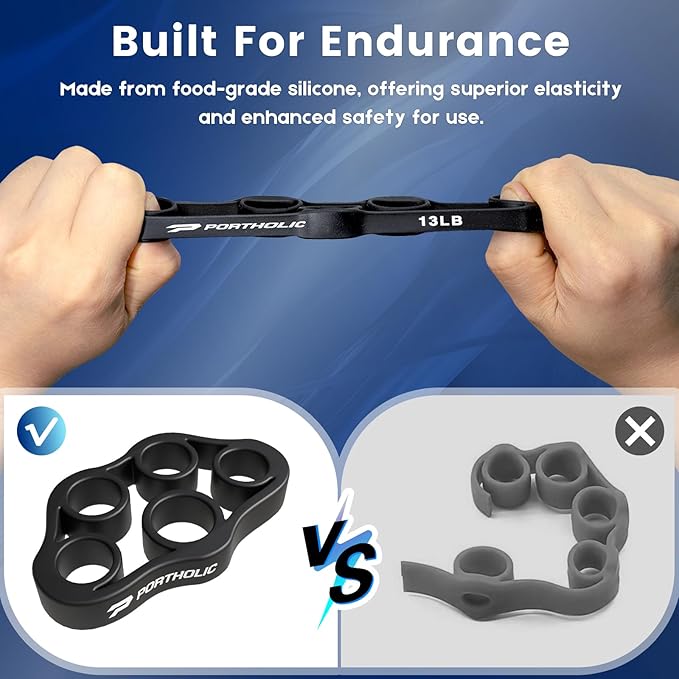 4 Pack Hand Exerciser Grip Strengthener, Finger Stretcher Hand Grip Resistance Bands Hand Strengthener Hand Strengthening Forearm Exerciser for Arthritis