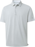M MAELREG Golf Shirts for Men Moisture Wicking Jacquard Breathable Performance Dry Fit Collared Mens Polo Shirts Short Sleeve