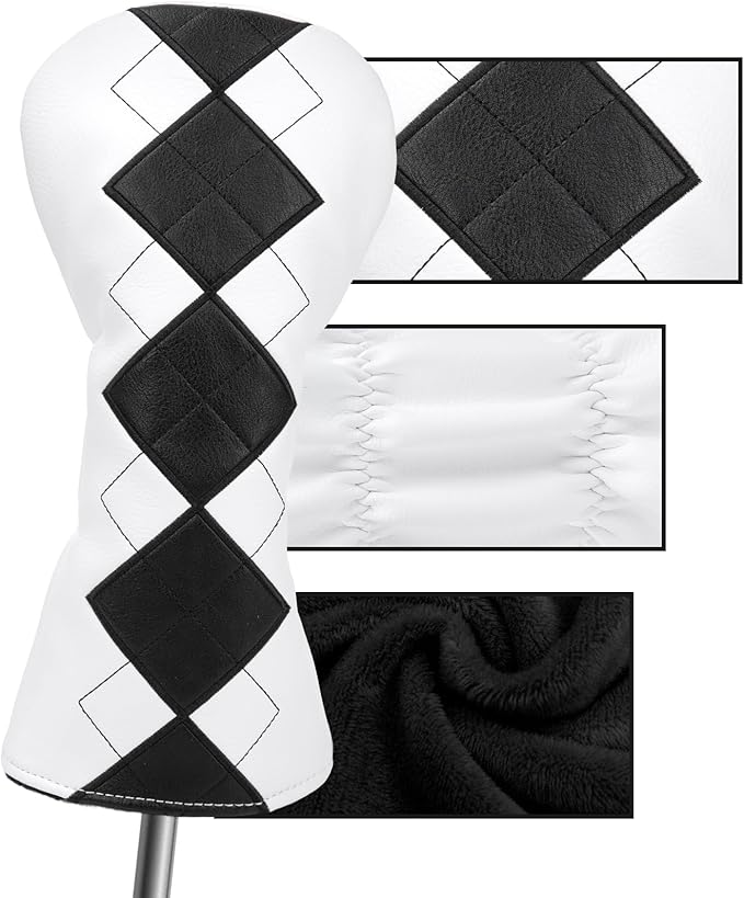 Golf Club Covers Exquisite Embroidery Driver Covers Fariway Wood Headcover Hybrid Cover Leather Golf Headcovers for Most Brand