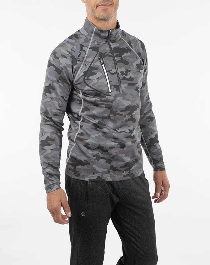 Sunice Allendale Men’s Half Zip Performance Pullover with Thermal Protection
