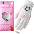 FINGER TEN Ladies Golf Gloves Left Right Hand 1 Pack, Golf Glove for Women's Golfer Lh Rh All Weather Grip, Size Fit Small Medium Large XL