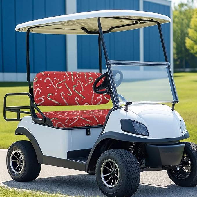 Fashion Print Golf Cart Seat Covers 2 Passenger Golf Cart Backrest Cover Golf Cart Seat Towel Gift for Friends