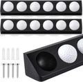 Golf Ball Display Case 6 Standard Size Wooden Wall Mount Golf Ball Stand Holder Display for Collector Sport Memorabilia Accessories Gift Office Tabletop Decor(Black,1 Pack)
