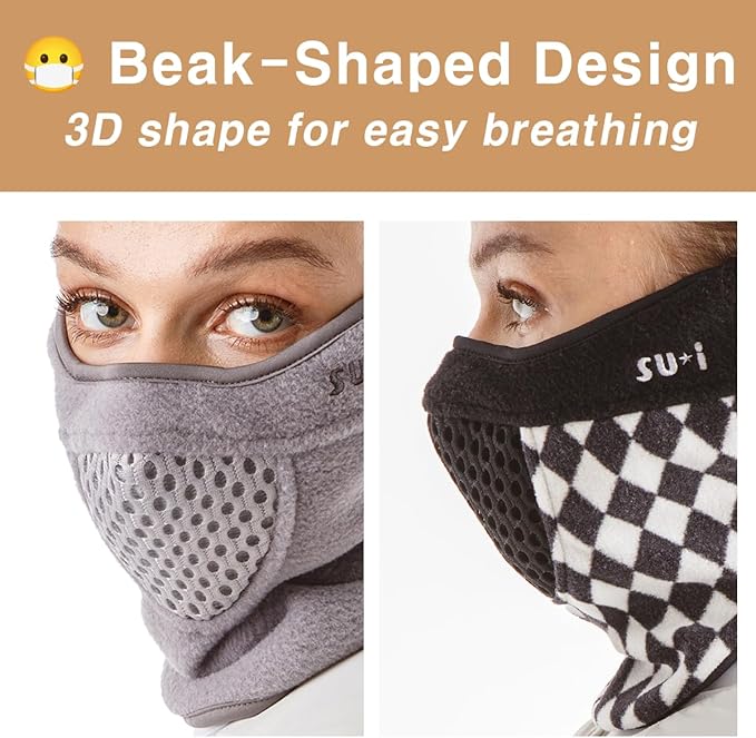KOREA W-Series W2 Thermal Sports Face Mask with Nose Wire for Winter | Golf, Running, Skiing & Outdoor Activities