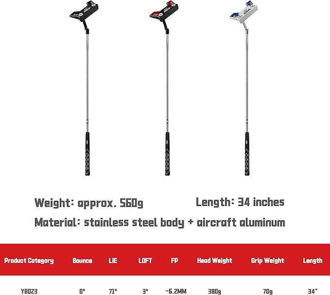PGM Golf Putter Club with Aircraft-Grade Aluminum and CNC Craftsmanship for Ultra-Low Center of Gravity