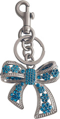 Sparkly Bow Bag Charm Rhinestone Bow Purse Charms Bows Keychain Women Bag Charm for Handbag