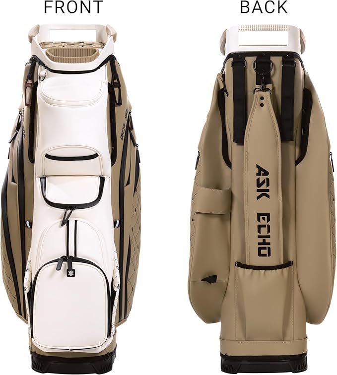 ASK ECHO Soundless Cart Golf Bag with 15 Way Full Length Dividers Golf SLC-130LE Cart Bag