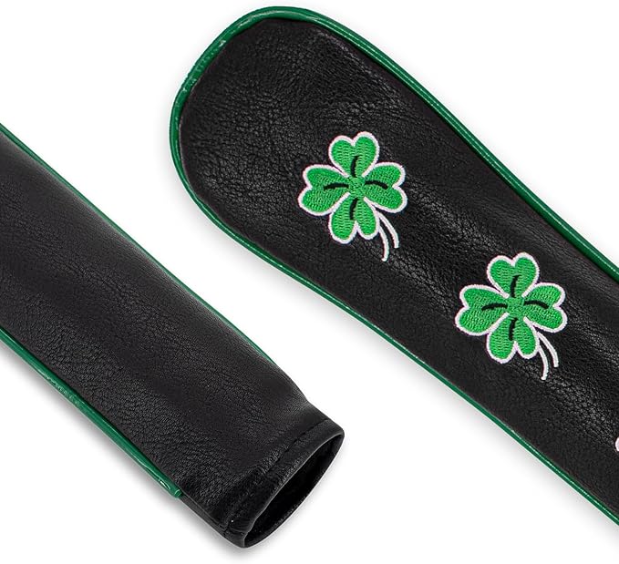 Golf Alignment Stick Cover Premium Leather Perfect Cover for Alignment Sticks Classic Blank Direction Rod Design Alignment Sticks Holder Golf Club Protector.