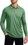 Men's Polo Shirt Long Sleeve Golf Shirts Lightweight UPF 50+ Sun Protection Cool Shirts for Men Work Fishing Outdoor