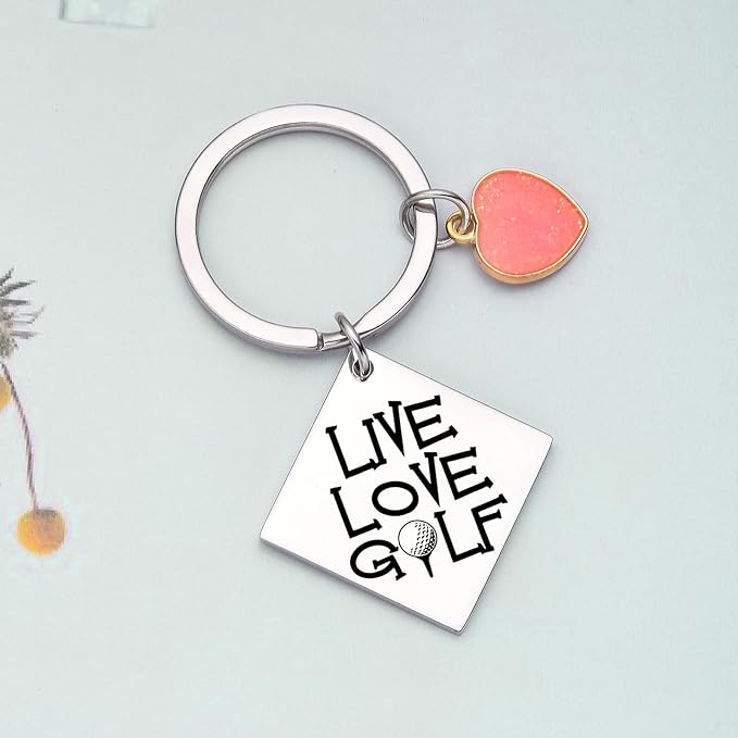 Golf Player Gifts Golf Charm Keychain Golf Coach Appreciation Keychain Golf Cart Driver Keychain