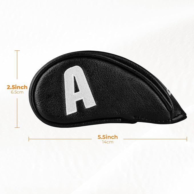 Craftsman Golf 9pcs/Set Iron Headcover Set Protectors Easy on and Off Suitable for Left and Right Golfer