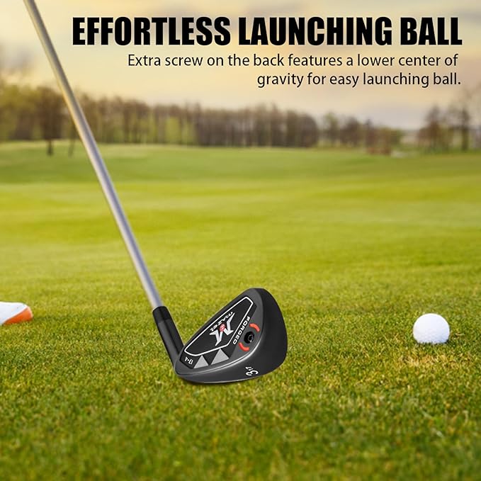 MAZEL Men Golf Iron Set (9PCS) or 1,2,3,4,5,6,7,8,9,Pitching Wedge,Sand Wedge with Steel Shafts for Right Handed Golfers