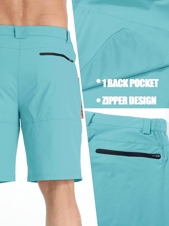 TACVASEN Men's Summer Outdoor Shorts Quick Dry Cargo Casual Work Hiking Shorts (NO Belt)