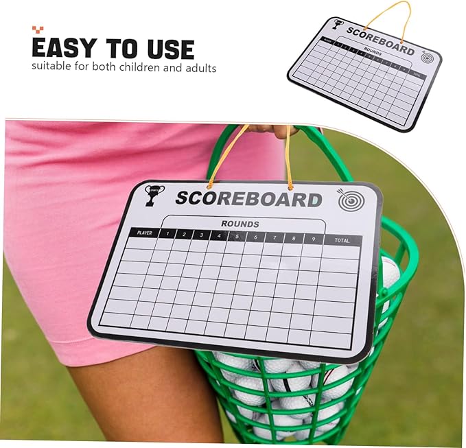 Dry Erase Golf Scoreboard Double-Sided Competition Score Board for Boy Girl Tracking for Golf Training User-Friendly Design for All Ages