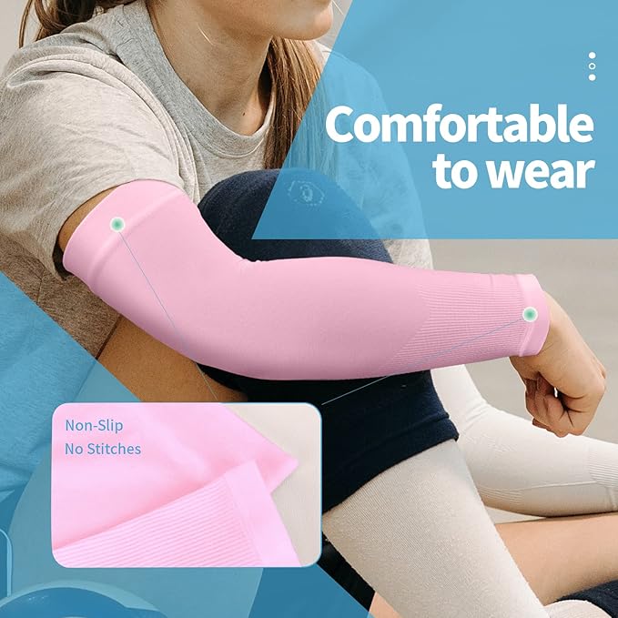 YESLIFE UV Sun Protection Arm Sleeves for Men & Women, UPF 50 Cooling Sports Sleeve