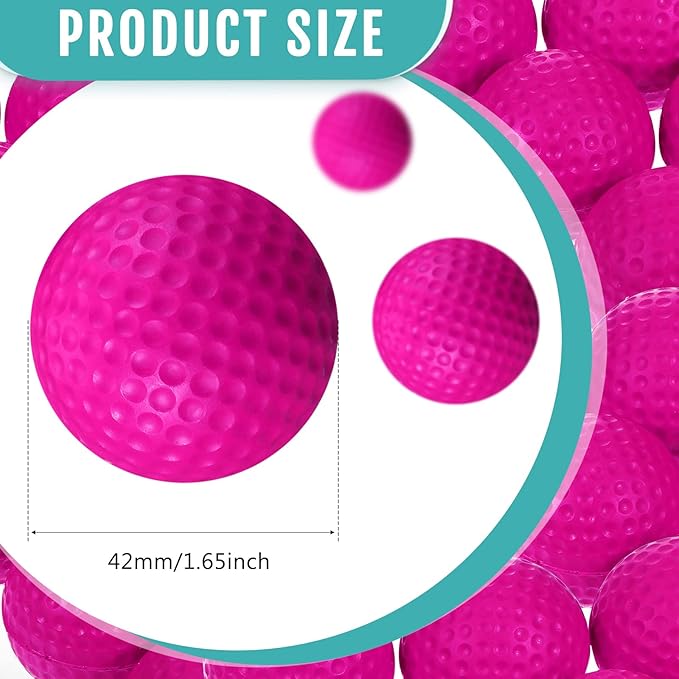 Junkin 24 Pcs Foam Golf Practice Balls Realistic Feel and Flight Training Sport Balls Elastic Soft Foam Golf Balls for Indoor or Outdoor Backyard Training
