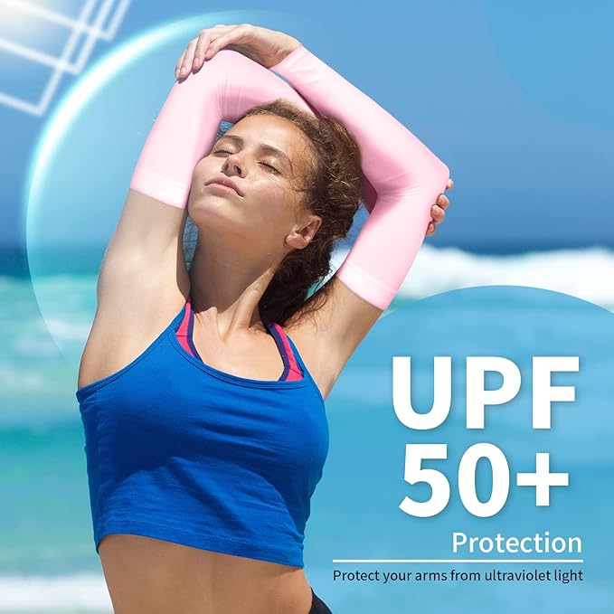 YESLIFE UV Sun Protection Arm Sleeves for Men & Women, UPF 50 Cooling Sports Sleeve